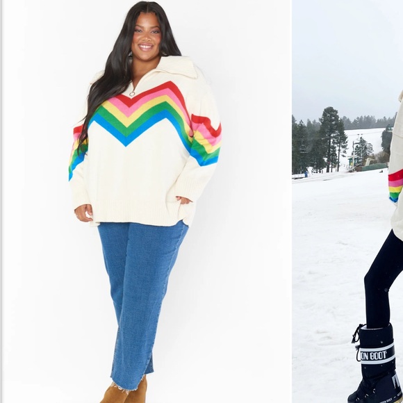 Show Me Your Mumu Weston rainbow sweater plus - Picture 4 of 10
